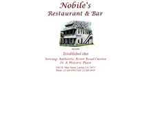 Tablet Screenshot of nobilesrestaurant.com